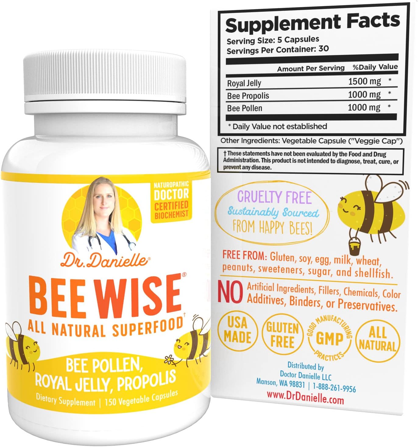 Dr. Danielle's Bee Wise, Ingredients