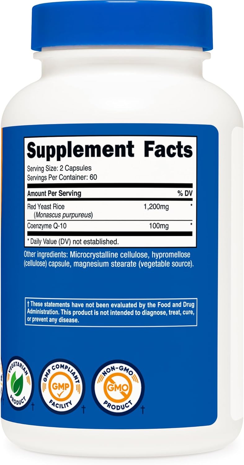 Nutricost, Red Yeast Rice with CoQ10 1300mg, Ingredients