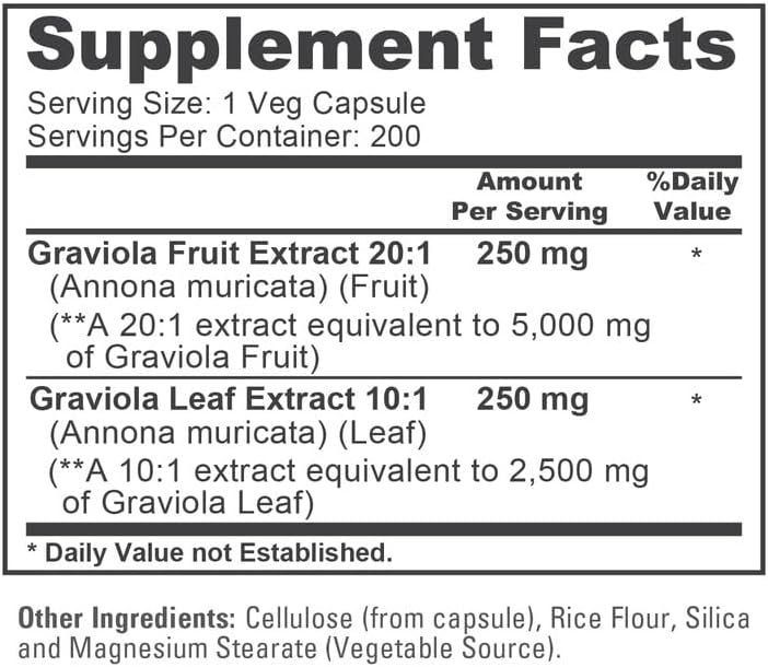 NusaPure Graviola 7,500 mg, 200 Capsules - Image 3