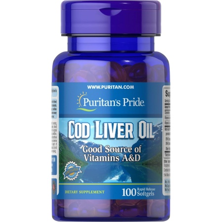 Puritan's Pride, Cod Liver Oil, 100 Softgels