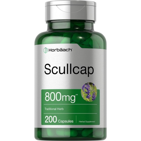 Horbäach, Scullcap 800 mg, 200 Capsules
