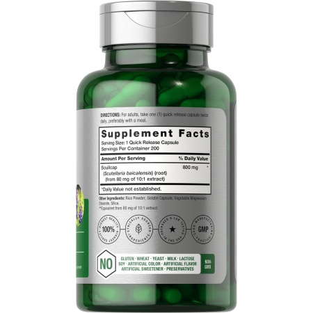 Horbäach, Scullcap 800 mg, Ingredients