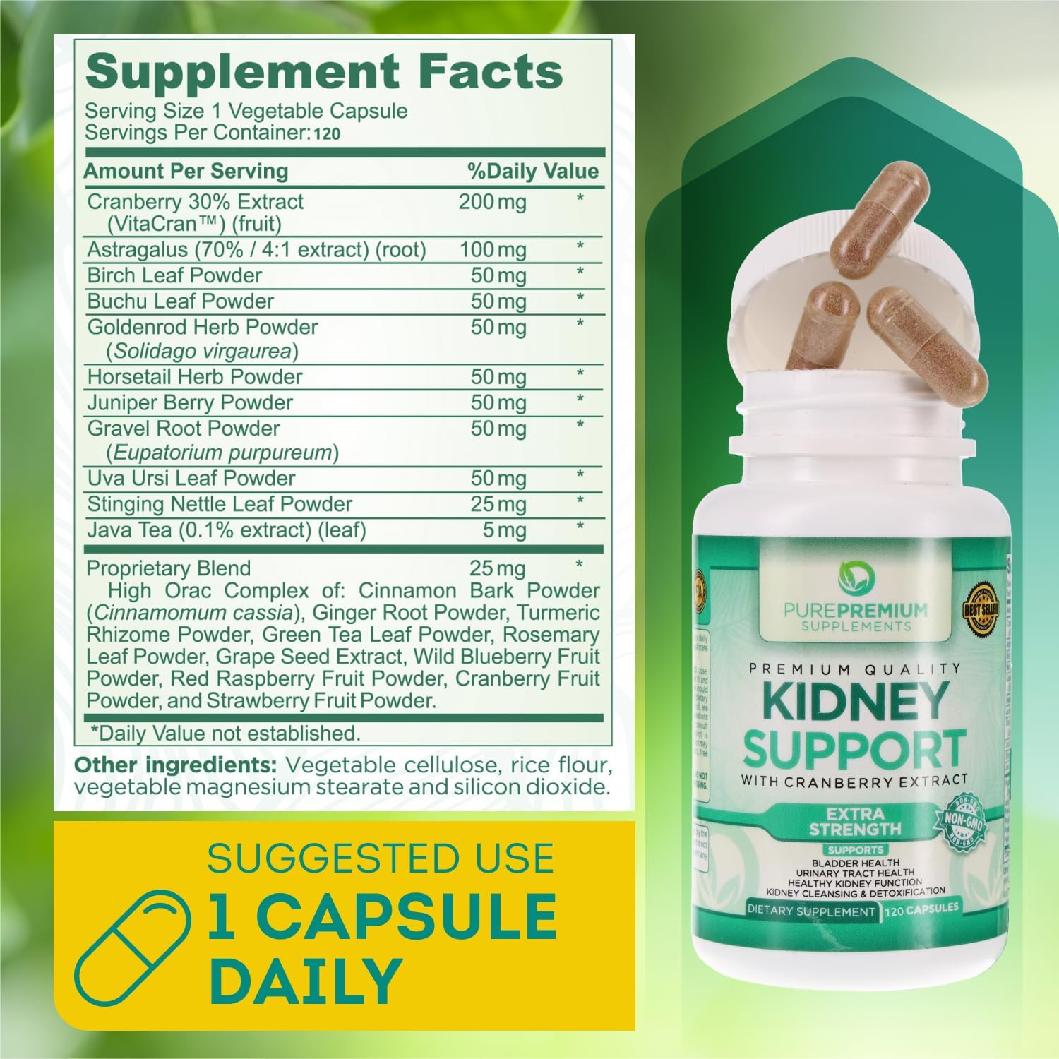 PurePremium, Kidney Support, Ingredients