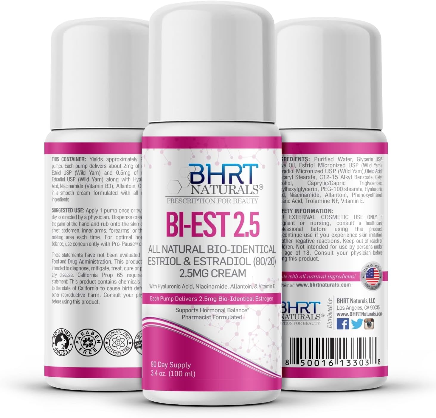 BHRT Naturals, Estrogen Bi-EST 2.5, 100 ml