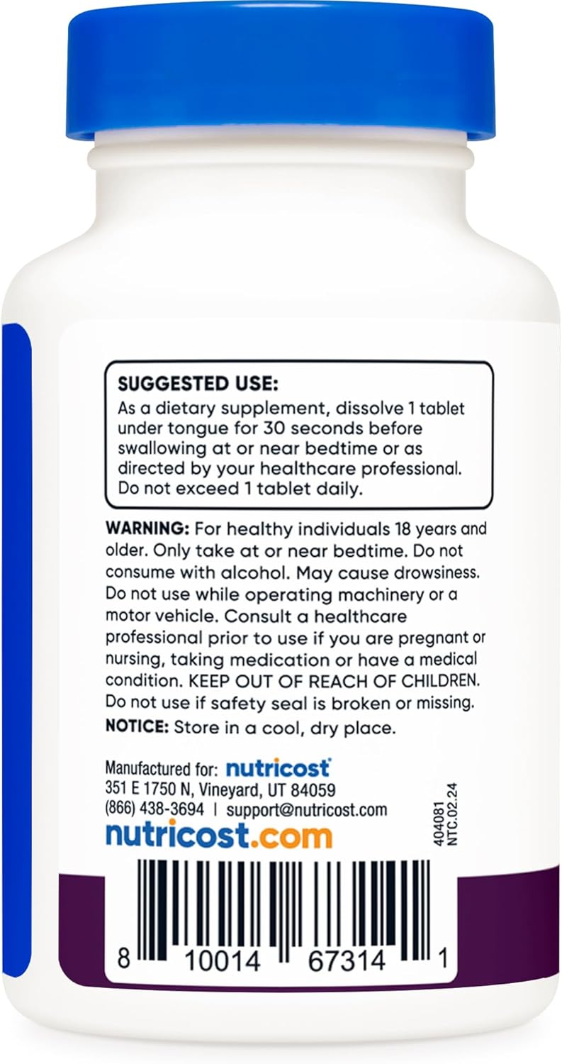 Nutricost, Melatonin 5mg, 240 Fast Dissolve Tablets