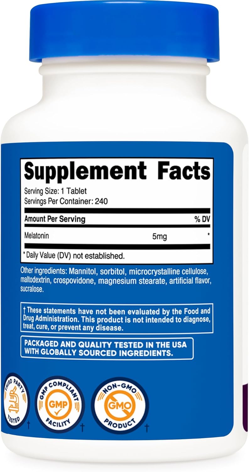 Nutricost, Melatonin 5mg, Ingredients