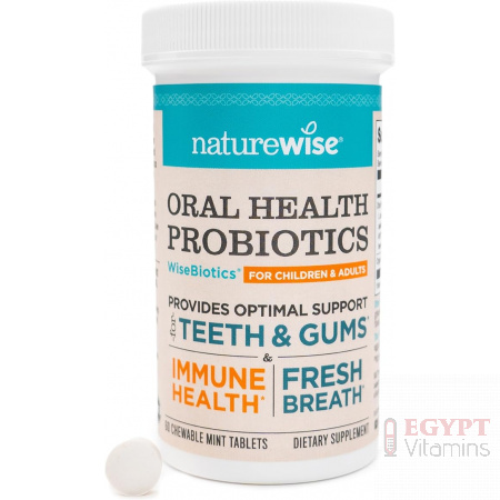 NatureWise Oral Health Probiotics - 60 Chewable Tablets