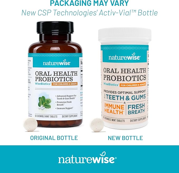 NatureWise Oral Health Probiotics - 60 Chewable Tablets - Image 2