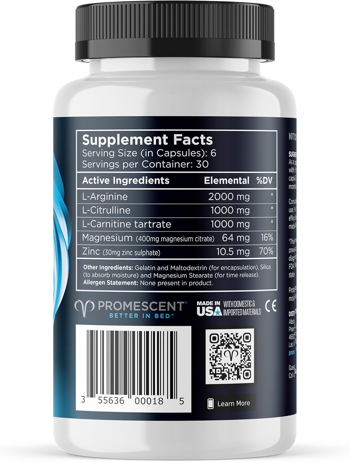 Promescent, VitaFLUX for men, Ingredients