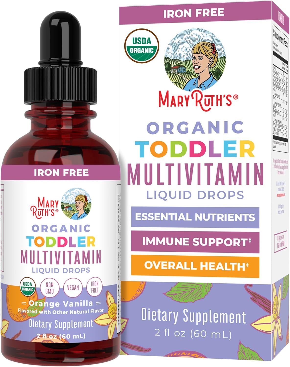 MaryRuth Organics Toddlers Multivitamin, 60 ml