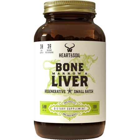 Heart & Soil Grass-Fed Bone Marrow & Liver
180 Capsules