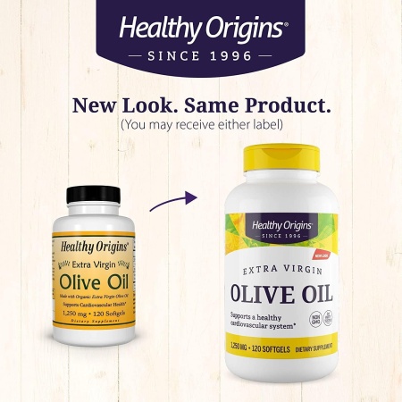 Healthy Origins, Olive Oil 1250 mg, New look