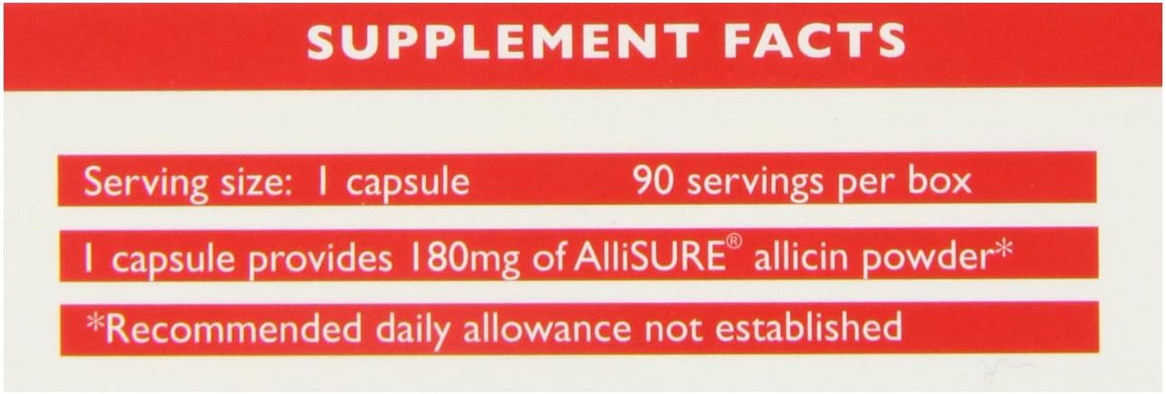ALLICINMAX SGK 100%, Dose