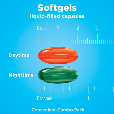 Amazon Basic Care Cold and Flu Relief, Capsules Size and shape