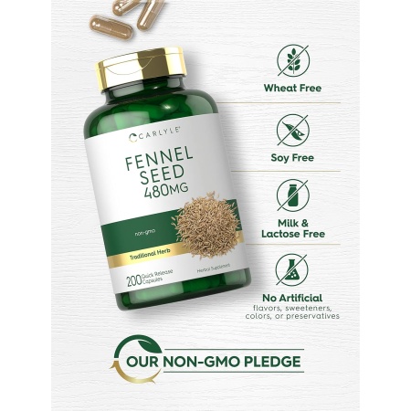 Carlyle Fennel Seed 480mg, Features.