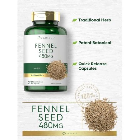 Carlyle Fennel Seed 480mg, Features