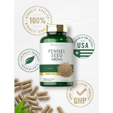 Carlyle Fennel Seed 480mg, Features..