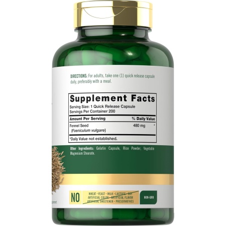 Carlyle Fennel Seed 480mg, Ingredients
