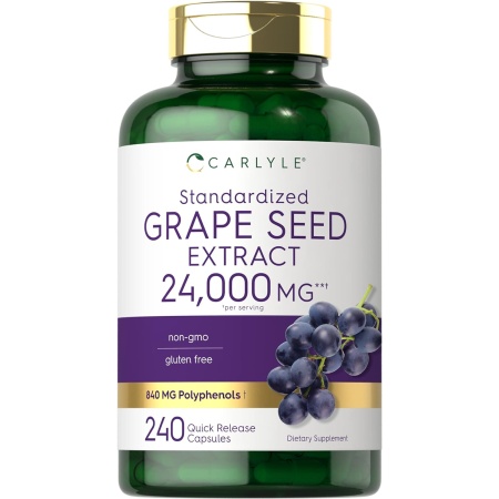 Carlyle Grape Seed Extract 24,000 mg, 240 Capsules