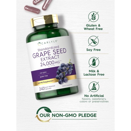 Carlyle Grape Seed Extract 24,000 mg, Features