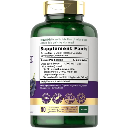 Carlyle Grape Seed Extract 24,000 mg, Ingredients