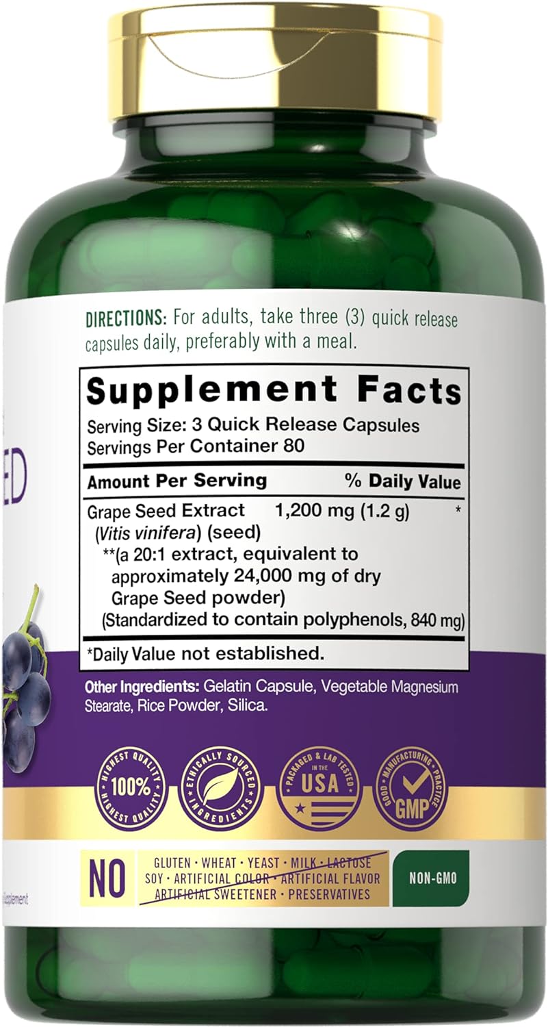 Carlyle Grape Seed Extract 24,000 mg, Ingredients