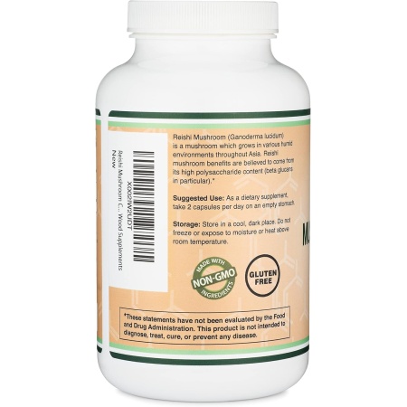 Double Wood Reishi Mushroom Extract, 300 Capsules