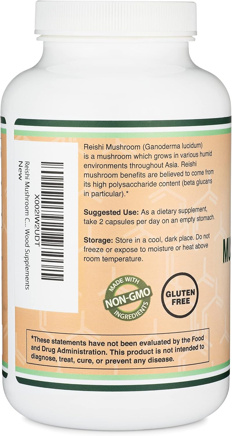 Double Wood Reishi Mushroom Extract, 300 Capsules