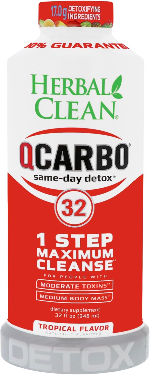 Herbal Clean QCARBO 32 Tropical Flavor, 32 Fl Oz