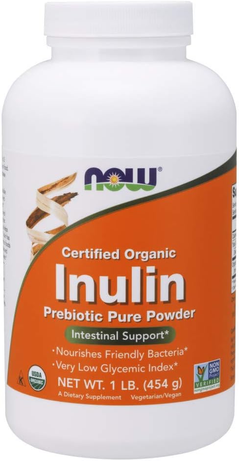 NOW, Inulin Prebiotic Pure Powder, 454 gm