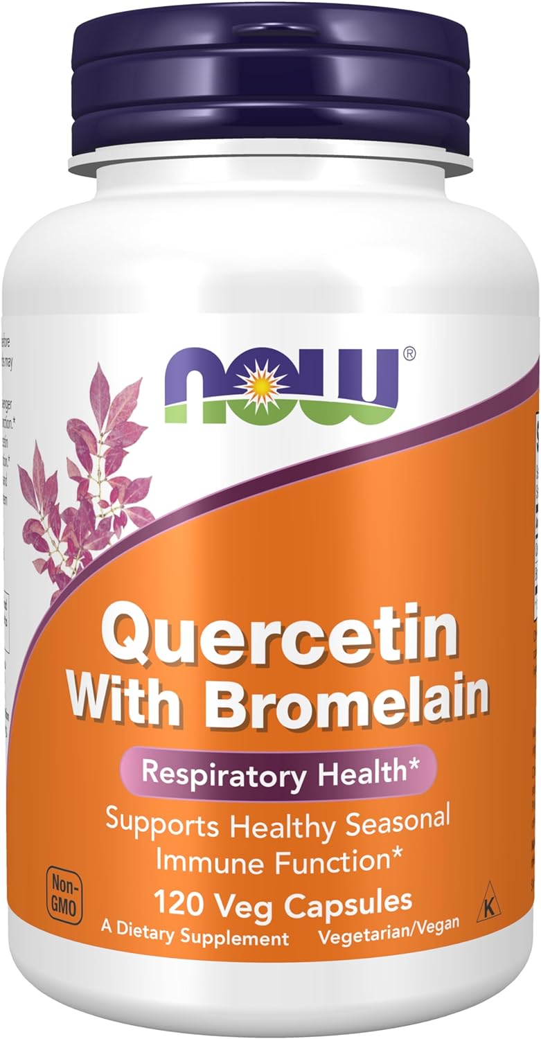 NOW Quercetin with Bromelain, 120 Veg Capsules