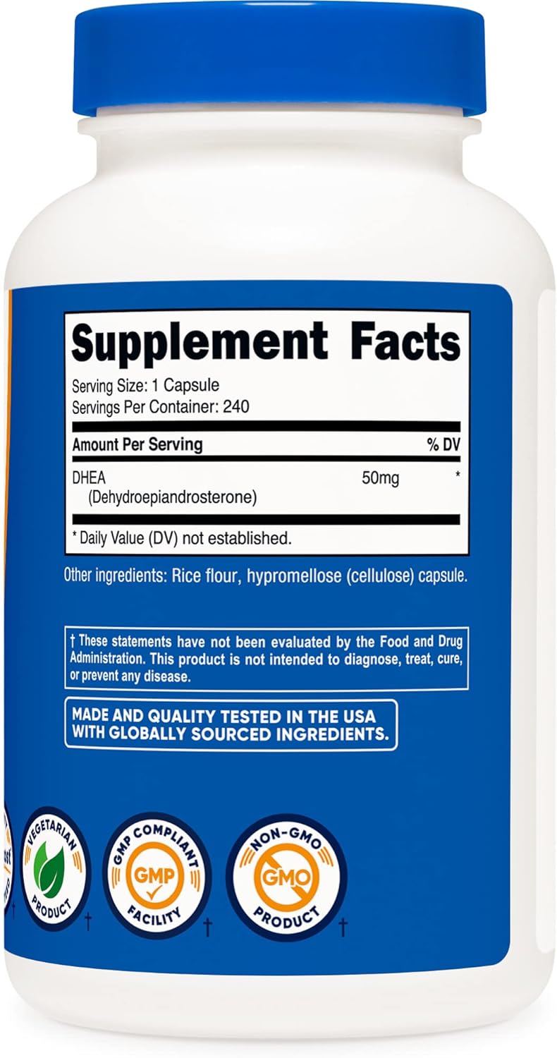Nutricost DHEA 50mg, Ingredients.