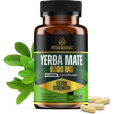 Yerba Mateine, Yerba Mate 6000 mg, 120 Capsules