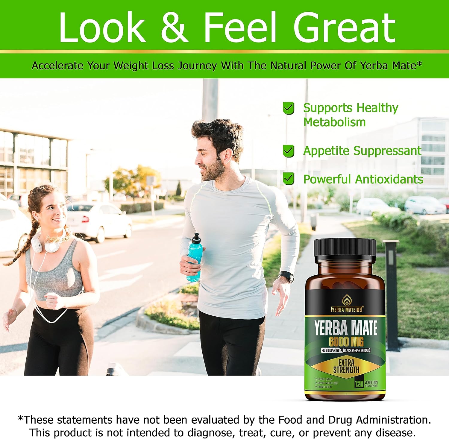 Yerba Mateine, Yerba Mate 6000 mg, Benefits