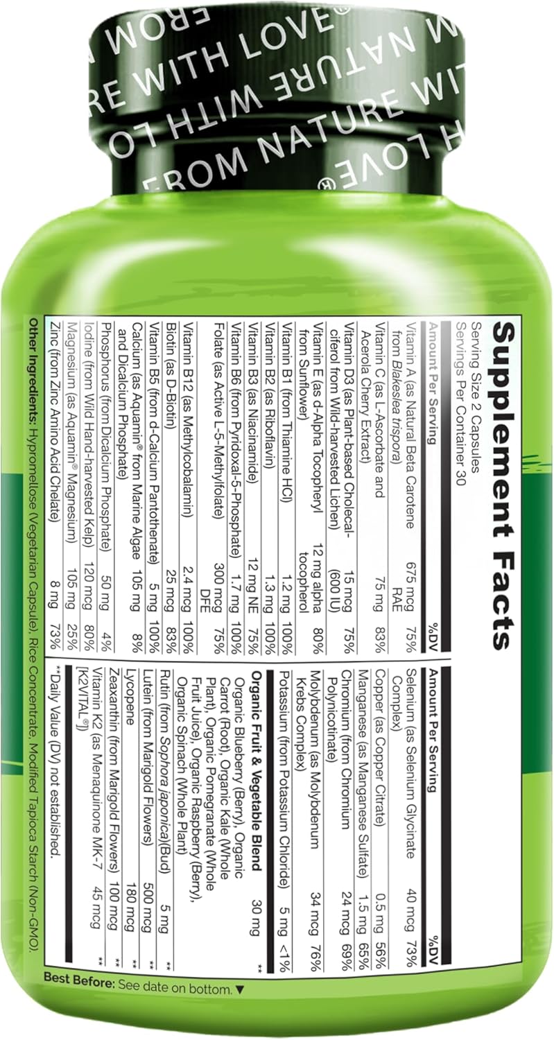 NATURELO, Whole Food Multivitamin for Teenage Boys, Ingredients