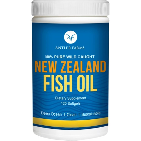 Antler Farms New Zealand Fish Oil, 120 Softgels