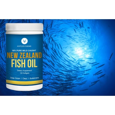 Antler Farms New Zealand Fish Oil, 120 Softgels.