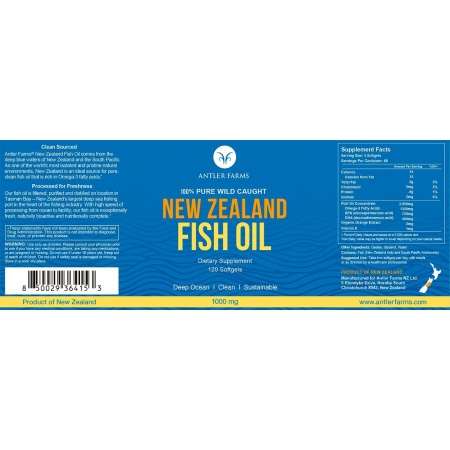 Antler Farms New Zealand Fish Oil, Ingredients
