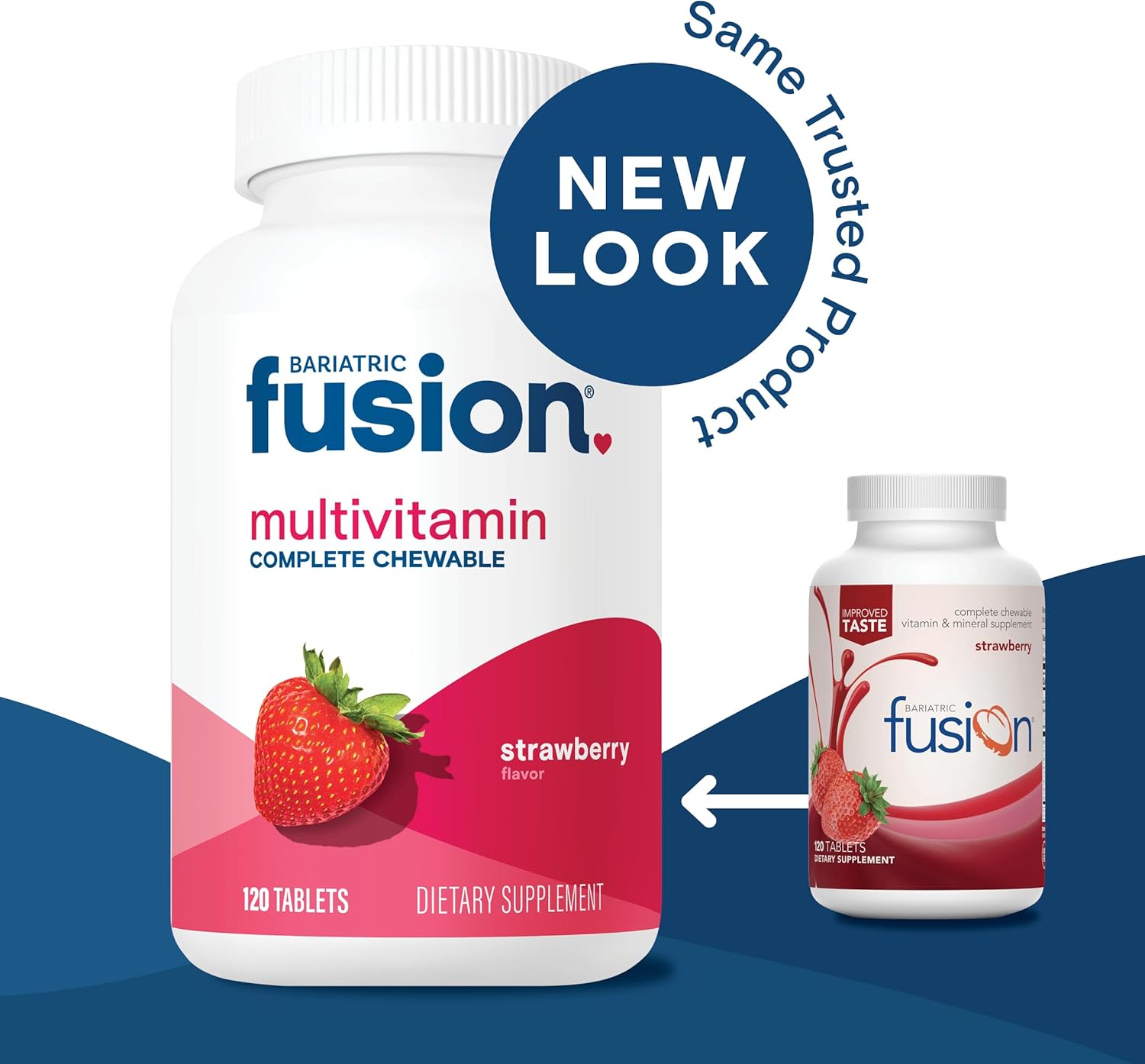 Bariatric Fusion, Complete Multivitamin Strawberry Flavor, New Look