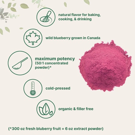 MicroIngredients, Organic Blueberry Extract Powder, Features