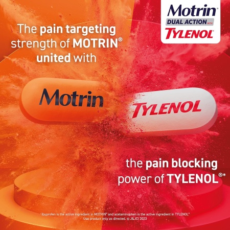 Motrin Dual Action with Tylenol, 120 Tablets