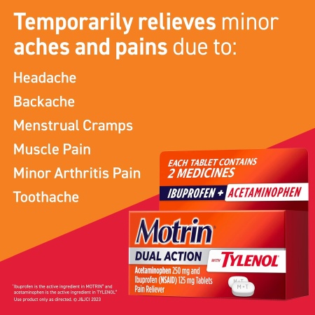 Motrin Dual Action with Tylenol, uses