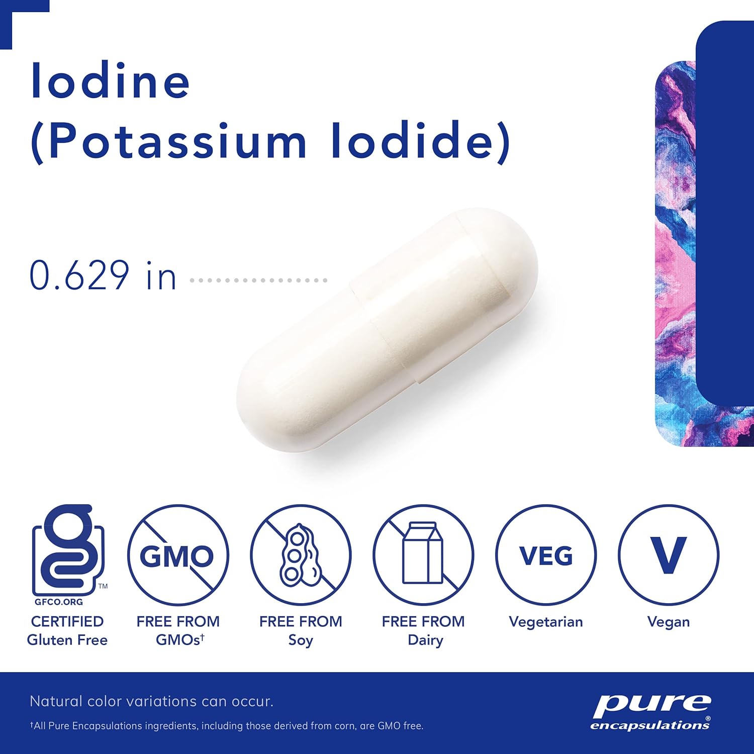 Pure Encapsulations Iodine (Potassium Iodide), Features and Capule shape