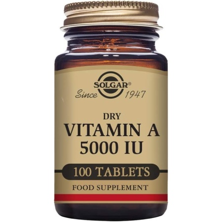 Solgar Dry Vitamin A 1500 mcg (5000 IU), 100 Tablets