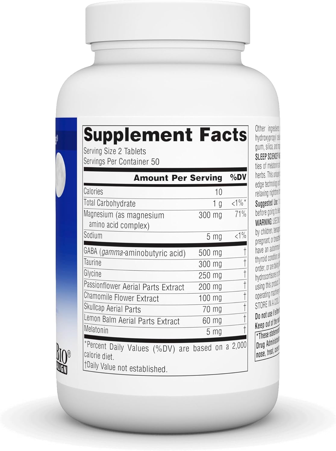 Source Naturals Night Rest with Melatonin, Ingredients