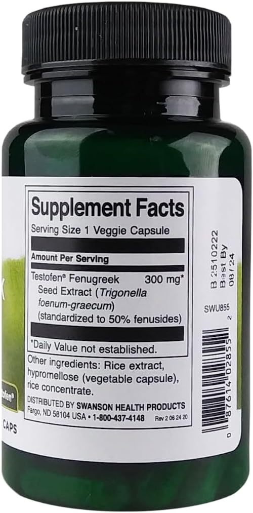 Swanson, Fenugreek Extract 300 mg, Ingredients
