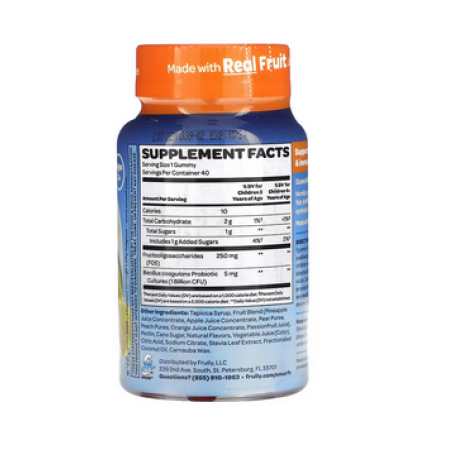 The Smurfs, Kids Gummy Digestive Probiotic for Ages 3+, Ingredients