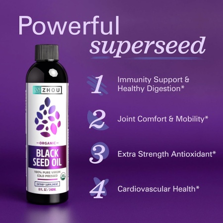 Zhou Organic Black Seed Oil, Benefits