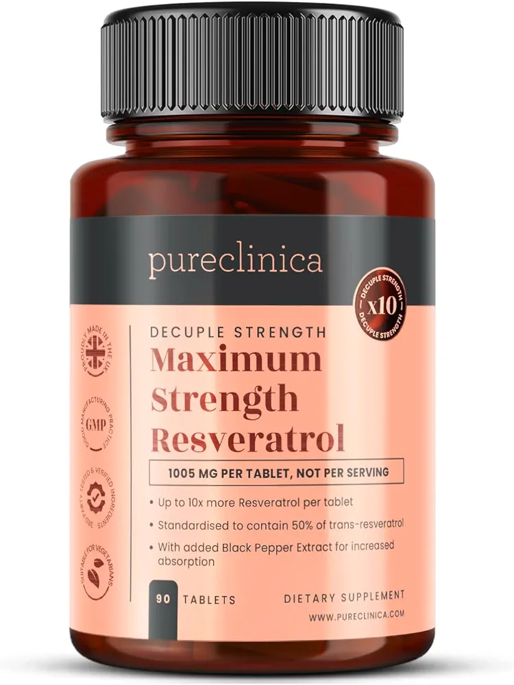 Pureclinica Resveratrol 1000mg | 90 Tablets