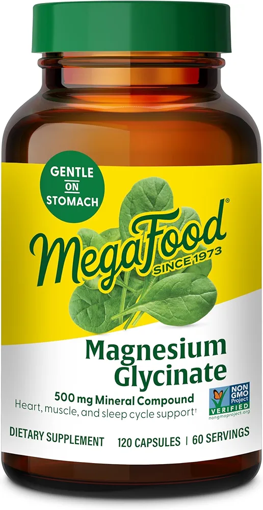 MegaFood Magnesium Glycinate 500mg | 120 Tablets